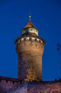 Historic Sinwell Tower, built in the 13th century, Kaiserburg, Nuremberg, Middle Franconia,