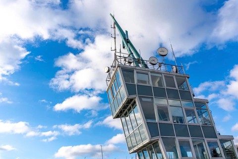 The regatta tower at Lake Baldeney in Essen, as part of the European Capital of Culture Year, RUHR