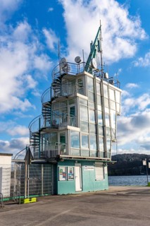 The regatta tower at Lake Baldeney in Essen, as part of the European Capital of Culture Year, RUHR