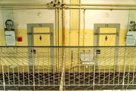 Cells in the former Stasi prison Bautzen II, today a memorial in Bautzen, Upper Lusatia, Saxony,