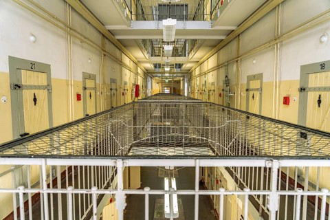The former Stasi prison in Bautzen II, today a memorial in Bautzen, Upper Lusatia, Saxony, Germany