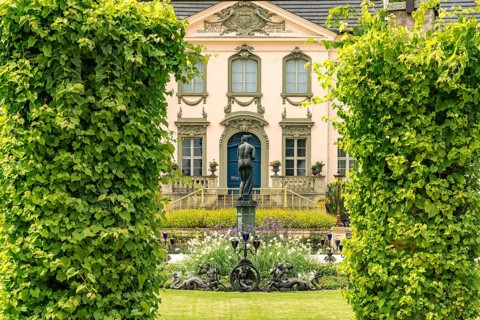 The Branitz Park with Branitz Castle, landscape park created in 1846 by Prince Hermann von