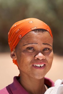 Africa, woman, person, Nama, face, colored, African appearance, African, looking at the cameraView,