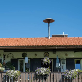 Siren on a house roof, warning the alarm in case of danger, Kreuth, Tegernsee Valley, Upper