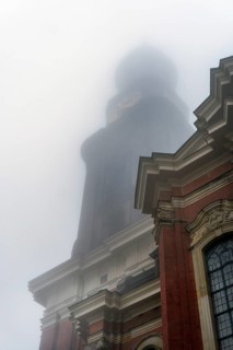St. Michaelis, fog, weather, humid, Hamburg, meteorology
