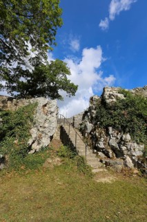 Castle ruins of Hohengundelfingen, ruins of a medieval hilltop castle, former headquarters of the