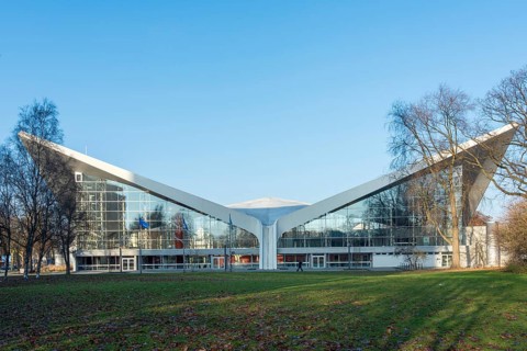 Alster swimming pool, shell construction, architecture, memorial, swimming pool, Horst Niessen,