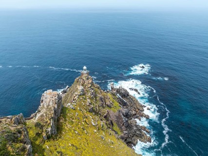 Cliffs and sea at Cape of Good Hope, Cape Point Lighthouse, Cape Peninsula, Cape Point Nature