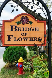 Flower Bridge, Bridge of Flowers, Roadside Sign, Garden, Mohawk Trail Scenic Road, Former Trade