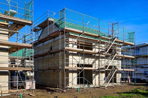 Castrop-Rauxel, North Rhine-Westphalia, Germany - residential construction in the Ruhr area. New