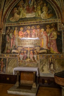 15th century frescoes in St. Catherine's Chapel, Collegiata di Santa Maria Assunta,