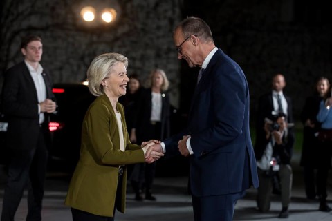 Ursula von der Leyen (President of the European Commission) and Friedrich Merz (Chancellor of the
