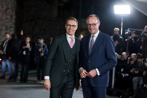 Cai-Göran Alexander Stubb (President of Finland) and Friedrich Merz (Chancellor of the Federal