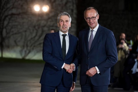 Dick Schoof (Prime Minister of the Netherlands) and Friedrich Merz (Chancellor of the Federal