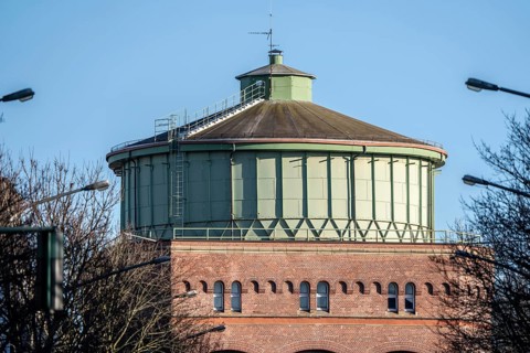 The water tower on Steeler Berg, Steeler Strassen in Essen, one of 8 water tank systems operated by