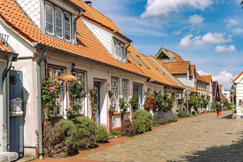 The historic fishing village of Holm, city of Schleswig, Schleswig-Holstein, Germany