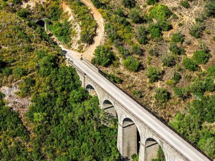 Cycle path Via Verde de la Sierra, Puerto Serrano to Olvera, old railroad track, cycle path on