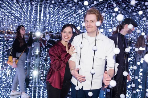 Nadja Jo Klapper and Johannes Heinrichs at the opening of Bubble Planet - The Adventure Museum for