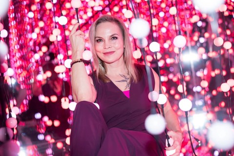 Regina Halmich at the opening of Bubble Planet - The Adventure Museum for All Senses at Arena