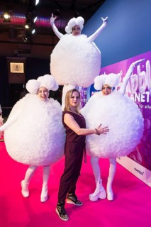 Regina Halmich at the opening of Bubble Planet - The Adventure Museum for All Senses at Arena