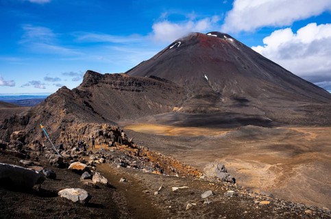 Mount Ngauruhoe, Tongariro alpine crossing, Tongariro National Park. North Island, New Zealand