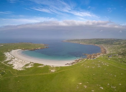 Aerial view of Dog's Bay, Roundstone, County Galway, Ireland