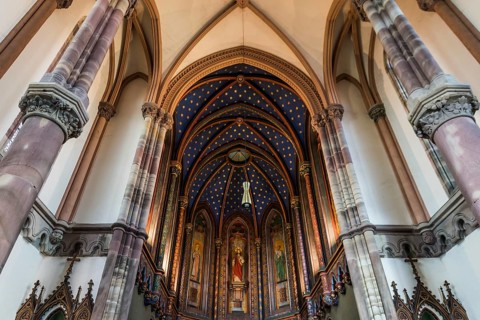 Interior view, Chapelle Notre-Dame, Molsheim, Alsace, Bas-Rhin Department, France