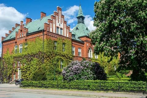 Brick courthouse built in 1902 in Ystad, Skåne County, Sweden, Scandinavia