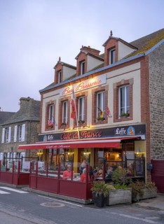 Cafe de France, Barfleur, Manche, France