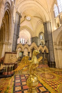 Christchurch Cathedral golden eagle figure, Dublin, County Dublin, Ireland
