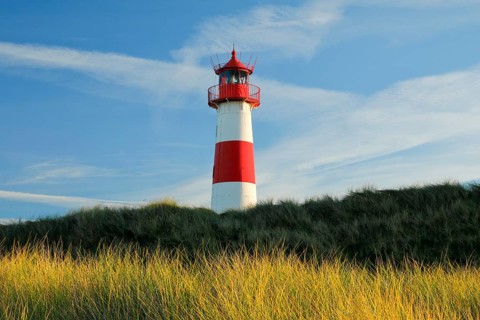 Lighthouse List-Ost am Ellenbogen on the island of Sylt, Germany