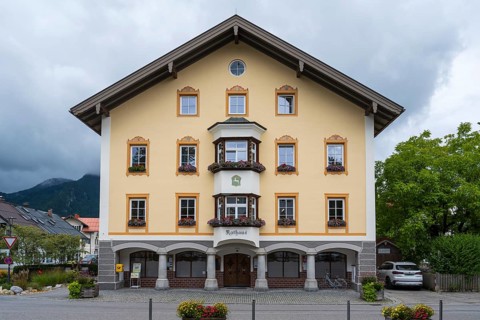 Rathaus, Lenggries, Upper Bavaria, Bavaria, Germany