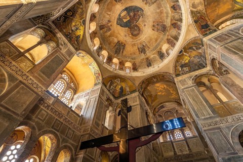 Catholic of Hosios Lukas Monastery, UNESCO World Heritage Site in Steiri, Greece