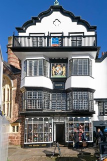 Mol's Coffee House, historic Grade I listed building, Cathedral Close, Exeter, Devon, England, UK c