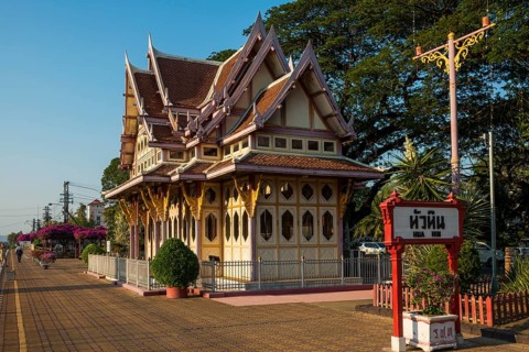 Royal Railway Station Pavilion, Hua Hin, Prachuap Khiri Khan, Central Thailand, Thailand