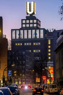 The Dortmunder U, art museum, former brewery, video screens in windows, North Rhine-Westphalia,