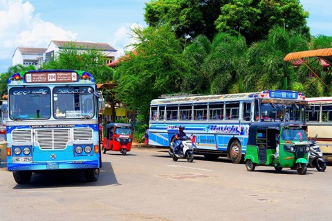 Fully decorated buses, Kandy, Sri Lanka
