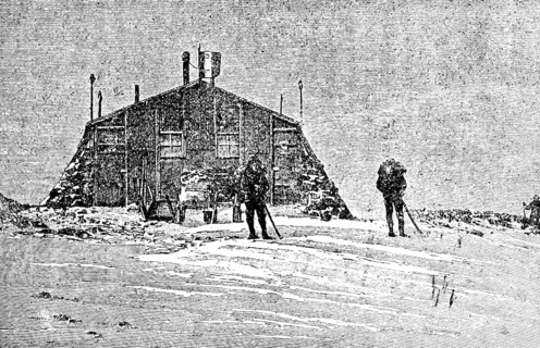 Observatory on Mont Blanc (4805 m), French High Alps, three people, observing, space, climate,