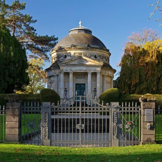 Mausoleum of Carstanjen in the Plittersdorf district, Bonn, North Rhine-Westphalia, Germany