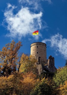 Godesburg in autumn, Bad Godesberg, Bonn, North Rhine-Westphalia, Germany