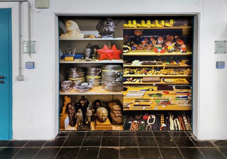 Small parts depot in the basement of the House of History, Bonn, North Rhine-Westphalia, Germany