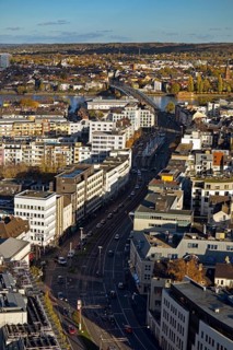 Panoramic view from town house towards Beul, Bonn, North Rhine-Westphalia, Germany