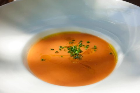 Gazpacho, gaspacho, cold vegetable soup, tomato soup, southern Spanish and Portuguese soup,