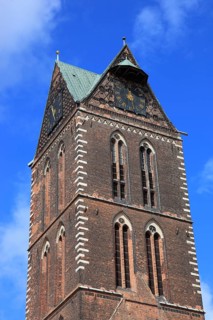 St. Mary's Church, also St. Mary's Church, center of the old town of Wismar, Northwest Mecklenburg