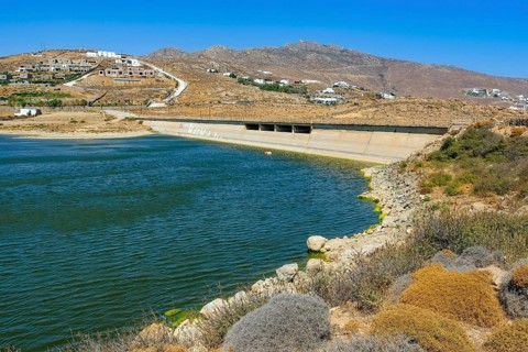 Mykonos, Cyclades, Greece — Marathi Dam, Mykonos Municipal Water Supply and Sanitation Company has