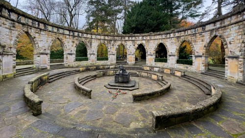 Memorial in memory of for in honor of the dead from the wars In the Wittringer Wald recreation
