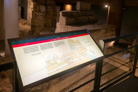Museo del Puerto museum, Roman port archaeological remains, Zaragoza, Aragon, Spain
