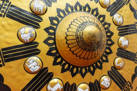 Temple gong (also Victory Gong or Luck Gong), when climbing to Wat Saket (Golden Mount) in the Pom