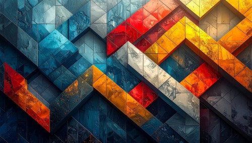 Abstract modern template, geometric effect stylized as mosaic tile, vibrant colorful business