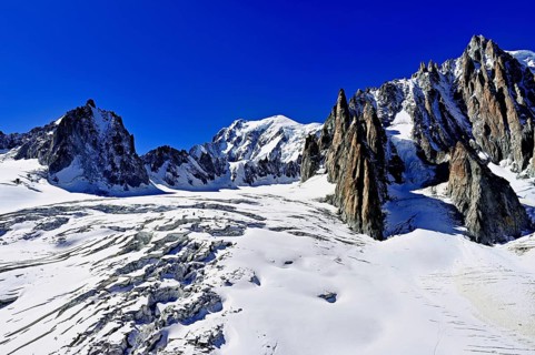 View of the mountains from the Télécabine Panorama Railway, La Tour Ronde, Mont Blanc, Le Mont